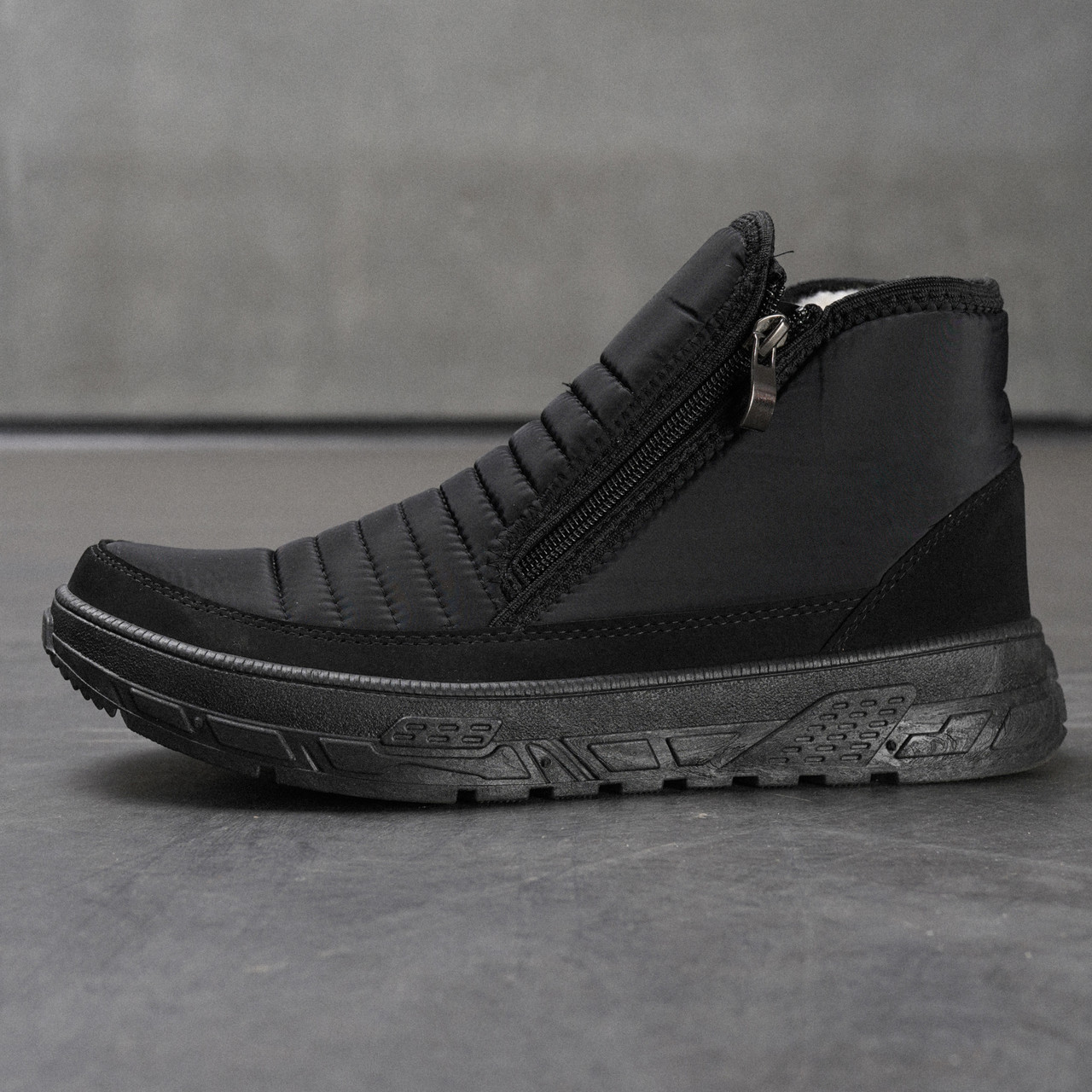 Дутики чоловічі зимові на замок чорні