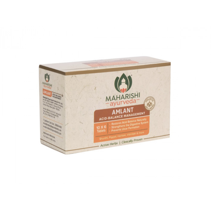 Amlant  Mаharishi Ayurveda, Амлант 60таб. Махаріші Аюрведа нормалізує ферментацію печінки, селезінки, жовчного