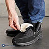 Дутики чоловічі зимові на замок чорні, фото 9