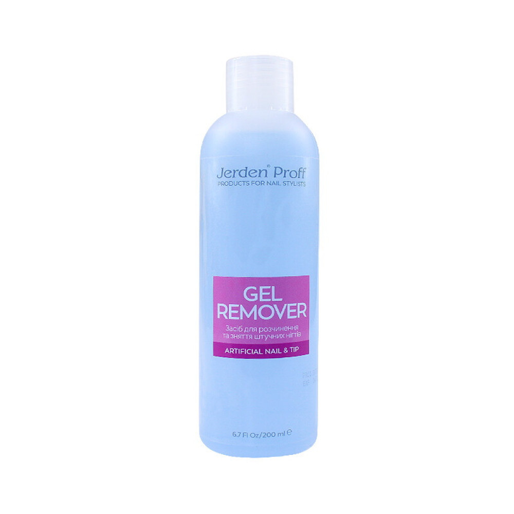 Рідина для розчинення акрилу та штучних покриттів Jerden Proff Artificial Nail Tip Remover. 200 мл, фото 1