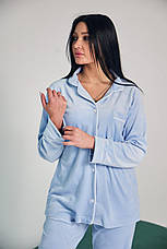 Жіноча піжама велюрова домашній костюм р.S,M,L,XL сорочка та штани, фото 5