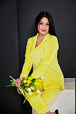 Жіноча піжама велюрова домашній костюм р.S,M,L,XL сорочка та штани, фото 3