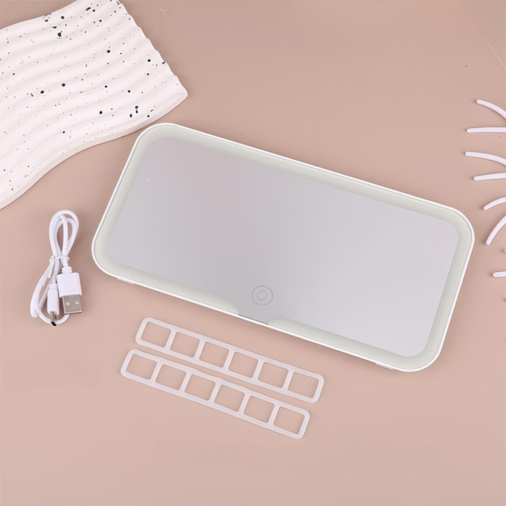 Дзеркало акумуляторне в автомобіль на козирок LED Vanity Прямокутне в машину З підсвічуванням для макіяжу, фото 1