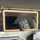 Дзеркало акумуляторне в автомобіль на козирок LED Vanity Прямокутне в машину З підсвічуванням для макіяжу, фото 8
