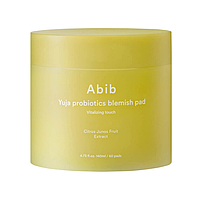 Вітамінні тонізувальні педи з юдзу Abib Yuja Probiotics Blemish Pad Vitalizing Touch 60 шт