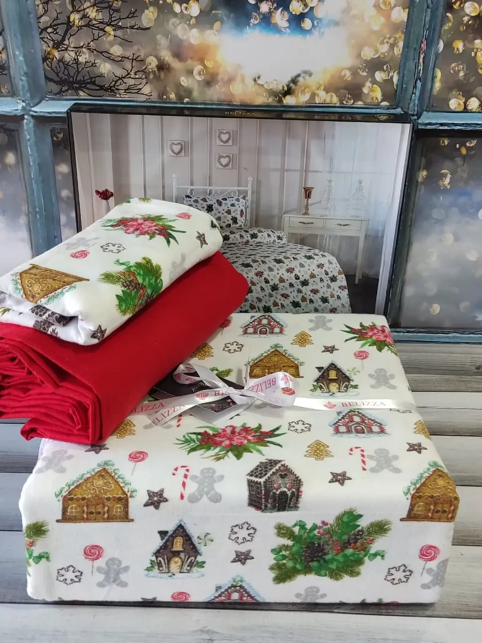 Постільна білизна фланелева байкова полуторний розмір Belizza Romove, фото 1