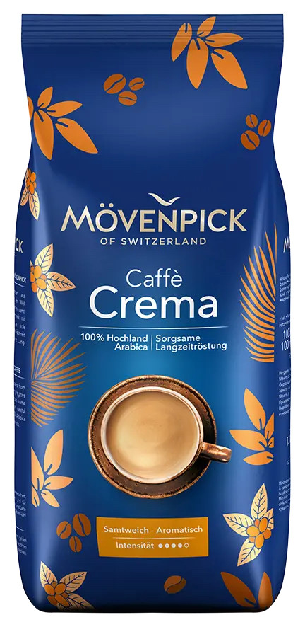 Movenpick Caffe Crema Кава змажена в зернах 1kg, фото 1
