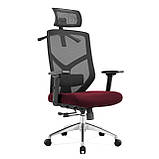 Єргономічне крісло з вішалкою ANGEL Rosa бордове, фото 6