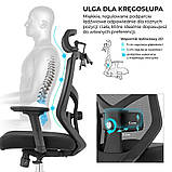 Єргономічне крісло з вішалкою ANGEL Rosa бордове, фото 8