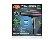 Професійний фен для укладання волосся BITEK BT-409G Чорно-рожевий Фен для волосся на 3500 Вт, фото 3