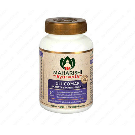 Глюкомап Mararishi Ayurveda Glucomap у разі діабету другого типу 60 табл, фото 1