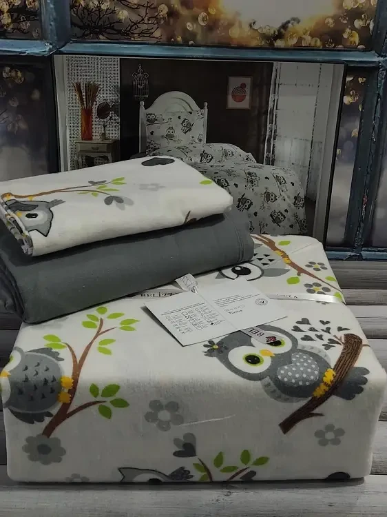 Постільна білизна фланелева байкова полуторний розмір Belizza Darell, фото 1