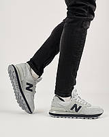 Чоловічі кросівки замша текстиль New Balance Classic Gray Black, кеди Нью Беланс сірі. Чоловіче взуття