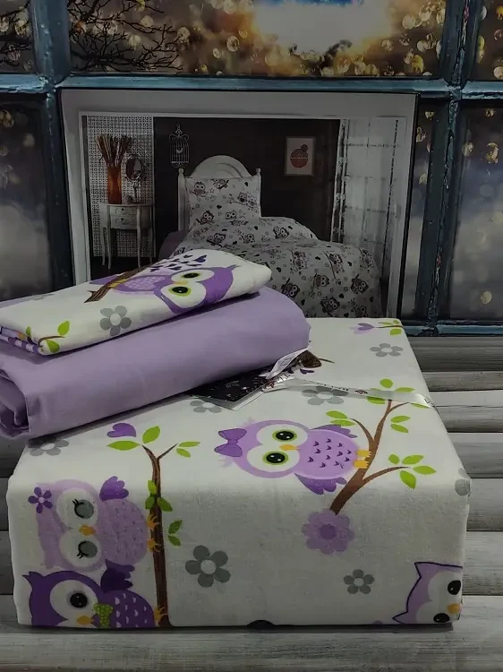 Постільна білизна фланелева байкова полуторний розмір Belizza Sasha, фото 1