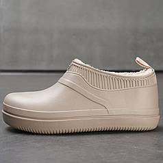 Зимові жіночі калоші бежевого кольору