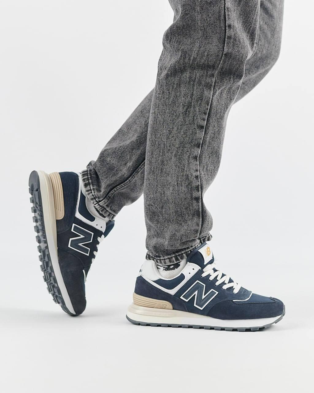 Чоловічі замшеві кросівки New Balance PRM Classic Dark Navy White, чоловічі кеди Нью Беленс. Чоловіче взуття