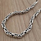 Чоловічий срібний браслет лисячий хвіст. Круглий браслет на руку Візантія чорнене срібло 925 розмір 24 см, фото 7