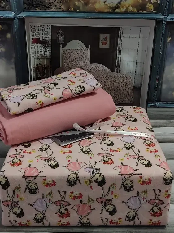 Постільна білизна фланелева байкова полуторний розмір Belizza Elena, фото 1