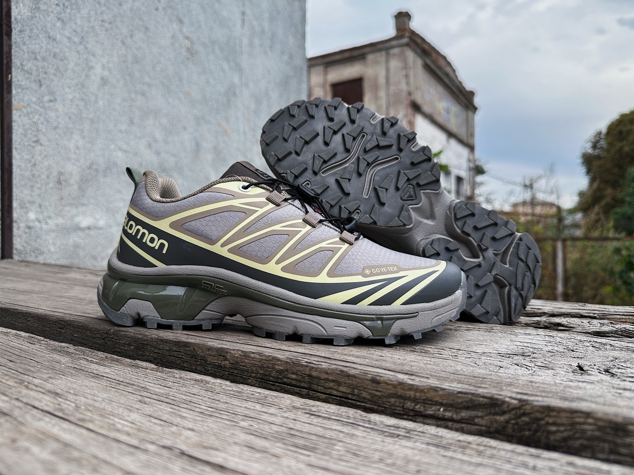 Чоловічі термо кросівки Salomon XT-6 Gore-Tex Brown коричневі водонепроникні