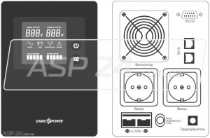 ИБП Logicpower PSW-500 (350Вт) Источник бесперебойного питания с правильной синусоидой для котлов и насосов - фото 3 - id-p30587458