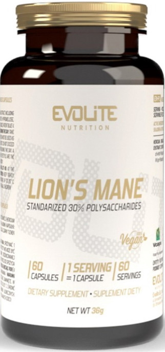 Екстракт Гриба Левова Грива Evolite Nutrition Lion's Mane 60 вег. капсул
