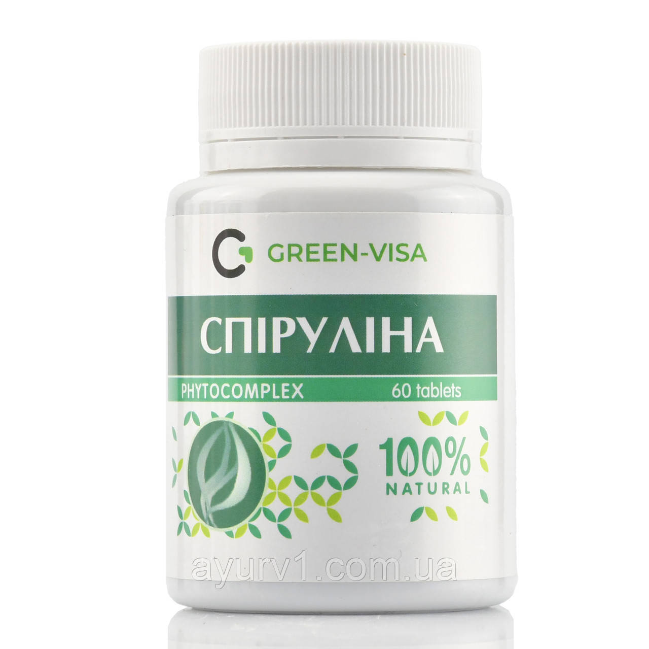Спіруліна Green Visa 60 таб Екстракт спіруліни 300 мг