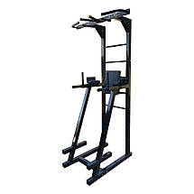 Шведська стінка підлогова турнік бруси зйомна спинка на прес HardCore GYM А837-60-Ч чорна профіль 60х60 мм, фото 3