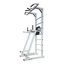 Шведська стінка підлогова турнік бруси зйомна спинка на прес HardCore GYM А837-60-Б біла профіль 60х60 мм, фото 3