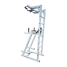 Шведська стінка підлогова турнік бруси зйомна спинка на прес HardCore GYM А837-60-Б біла профіль 60х60 мм, фото 5