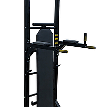 Шведська стінка підлогова турнік бруси лава для преса кільце для груші HardCore GYM А839-50-Ч чорна, фото 4