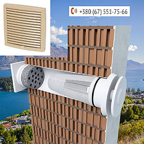 Автоматичний клапан припливу повітря приміщень, фільтр з поглиначем зовнішнього шуму, Finland Бежевий RAL1001