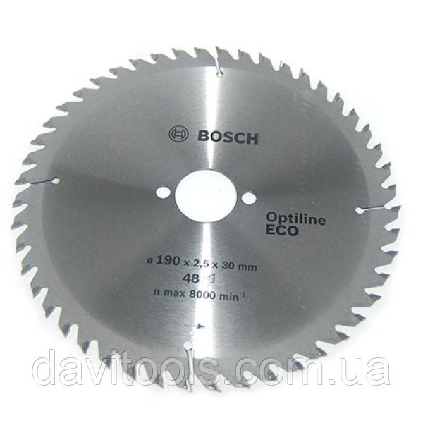 Пиляльний диск D130 d20/16 z36 для дерева BOSCH Optiline ECO