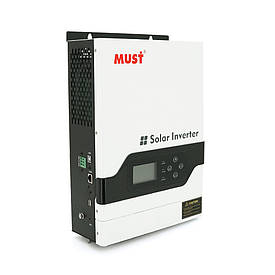 Гiбриднi ДБЖ MUST PV18-3224VPM, 3200W, 24V, струм заряду 60A, 160-275V, MPPT (60А, 30-160 Vdc)