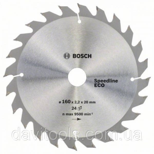 Пиляльний диск D190 d30 z24 для дерева BOSCH Speedline