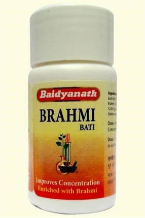 Брахмі Баті Байджанатх, Brahmi Bati Baidyanath, для зміцнення нервової системи 80 таблеток, фото 1