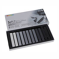 Пастель суха, професіональна, м'яка, 12 кольорів,GRAY Colors, квадратна, MP-12G, MUNGYO