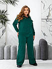 Жіночий вельветовий костюм смарагдового кольору 42-54, фото 5