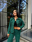 Жіночий вельветовий костюм смарагдового кольору 42-54, фото 7