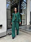 Жіночий вельветовий костюм смарагдового кольору 42-54, фото 6
