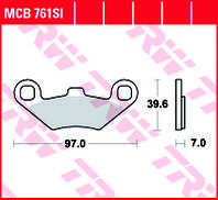 Тормозные колодки TRW / LUCAS MCB761SI