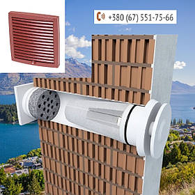 Автоматичний клапан припливу повітря приміщень, фільтр з поглиначем зовнішнього шуму, Finland Червоний RAL3009