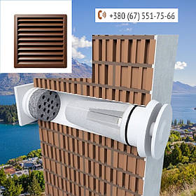 Автоматичний клапан припливу повітря приміщень, фільтр з поглиначем зовнішнього шуму, Finland Шоколадно-коричневий RAL8017