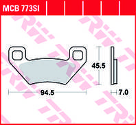 Тормозные колодки TRW / LUCAS MCB773SI