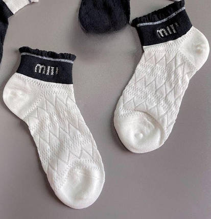 Шкарпетки жіночі Miu Miu (36-39) короткі повсякденні, фото 1