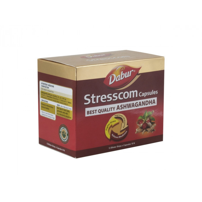 Stresscom (120cap) Dabur, стресом 120 капс. Ашваганда Дабур