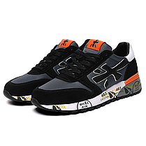 Кросівки Premiata Black White Orange, фото 4