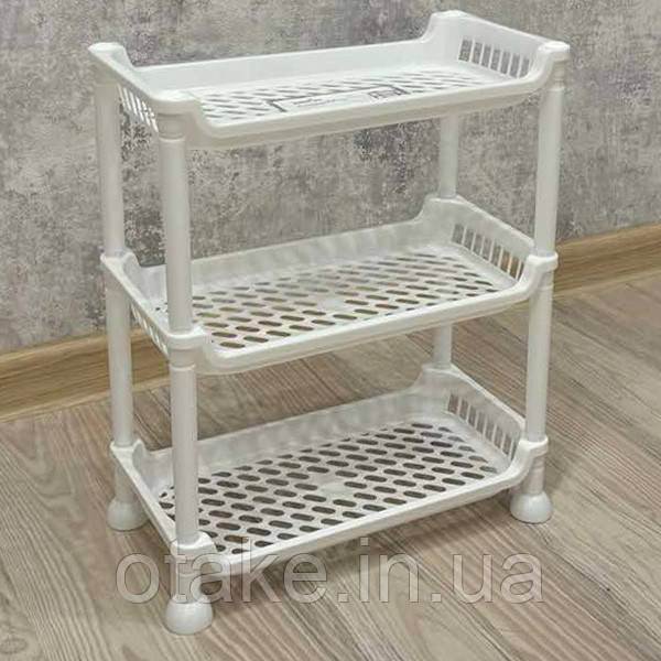 Етажерка прямокутна Bursev Plastik 5158 04 білий, фото 1