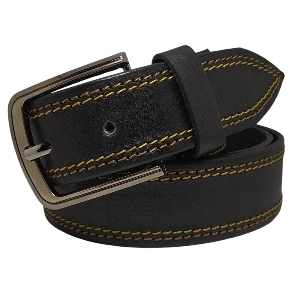 Ремінь джинсовий з жовтою стрічкою. Арт.: RMJKGV0002-40