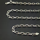 Чоловіча срібна цепочка якірне плетіння - якір. Ланцюг якірний срібло 925. Довжина 60 см, фото 6