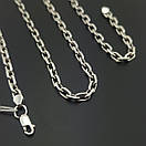 Чоловіча срібна цепочка якірне плетіння - якір. Ланцюг якірний срібло 925. Довжина 60 см, фото 7